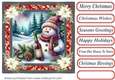Christmas cheers Snowman card front 3