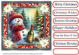 Christmas cheers Snowman card front 4