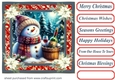 Christmas cheers Snowman card front 8