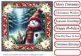 Christmas cheers Snowman card front 9