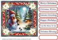 Christmas cheers Snowman card front 11