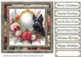 Christmas floral Scottish terrier card front 2