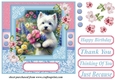 Garden bouquet Westie card front 2