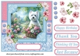 Garden bouquet Westie card front 3