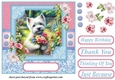 Garden bouquet Westie card front 4
