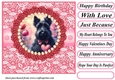 Multi occasion Scottie with love heart card front 2