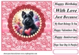 Multi occasion Scottie with love heart card front 6