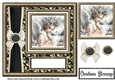Black and gold Christmas Angel card front 2