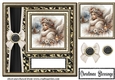 Black and gold Christmas Angel card front 5