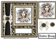 Black and gold Christmas Angel card front 7