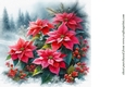 Christmas poinsettia background 3