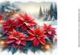 Christmas poinsettia background 4
