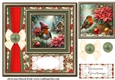Christmas poinsettia robin card front 2