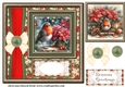 Christmas poinsettia robin card front 3