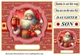 Red and gold Santa card front 4