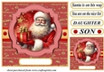 Red and gold Santa card front 5