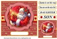 Red and gold Santa card front 6