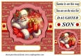 Red and gold Santa card front 8