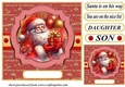 Red and gold Santa card front 10