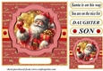 Red and gold Santa card front 11