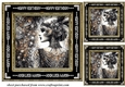3 Black and gold Birthday Flapper girl card front/topper 3