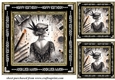 3 Black and gold Birthday Flapper girl card front/topper 4