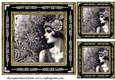 3 Black and gold Birthday Flapper girl card front/topper 6