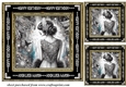3 Black and gold Birthday Flapper girl card front/topper 9