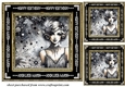 3 Black and gold Birthday Flapper girl card front/topper 11