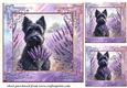 3 Lavender Scottie card front/toppers 2