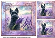 3 Lavender Scottie card front/toppers 3