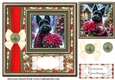 Framed poinsettia Scottish terrier card front 4