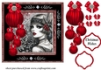 Christmas Flapper girl card front 2