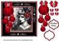 Christmas Flapper girl card front 3