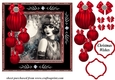 Christmas Flapper girl card front 4