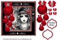 Christmas Flapper girl card front 11