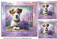 3 Lavender Jack Russel card front/toppers 2