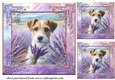 3 Lavender Jack Russel card front/toppers 3