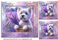 3 Lavender Westie card front/toppers 1