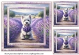 3 Lavender Westie card front/toppers 5