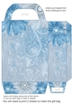 Blue sparkle floral gift bag 2