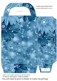 Blue sparkle floral gift bag 3