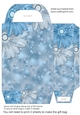 Blue sparkle floral gift bag 5