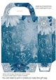 Blue sparkle floral gift bag 6