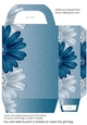 Blue sparkle floral gift bag 8