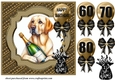 Age 60-80 Birthday pup card front 3