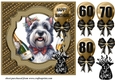 Age 60-80 Birthday pup card front 4