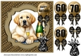 Age 60-80 Birthday pup card front 7