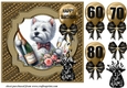 Age 60-80 Birthday pup card front 9
