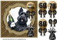 Age 60-80 Birthday pup card front 12